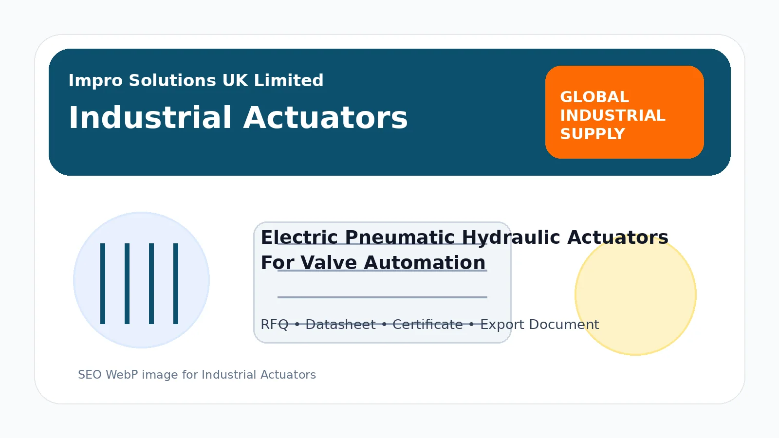 Industrial Actuators buying guide for refinery, gas pipeline, water utility and power plant valves from Impro Solutions UK Limited