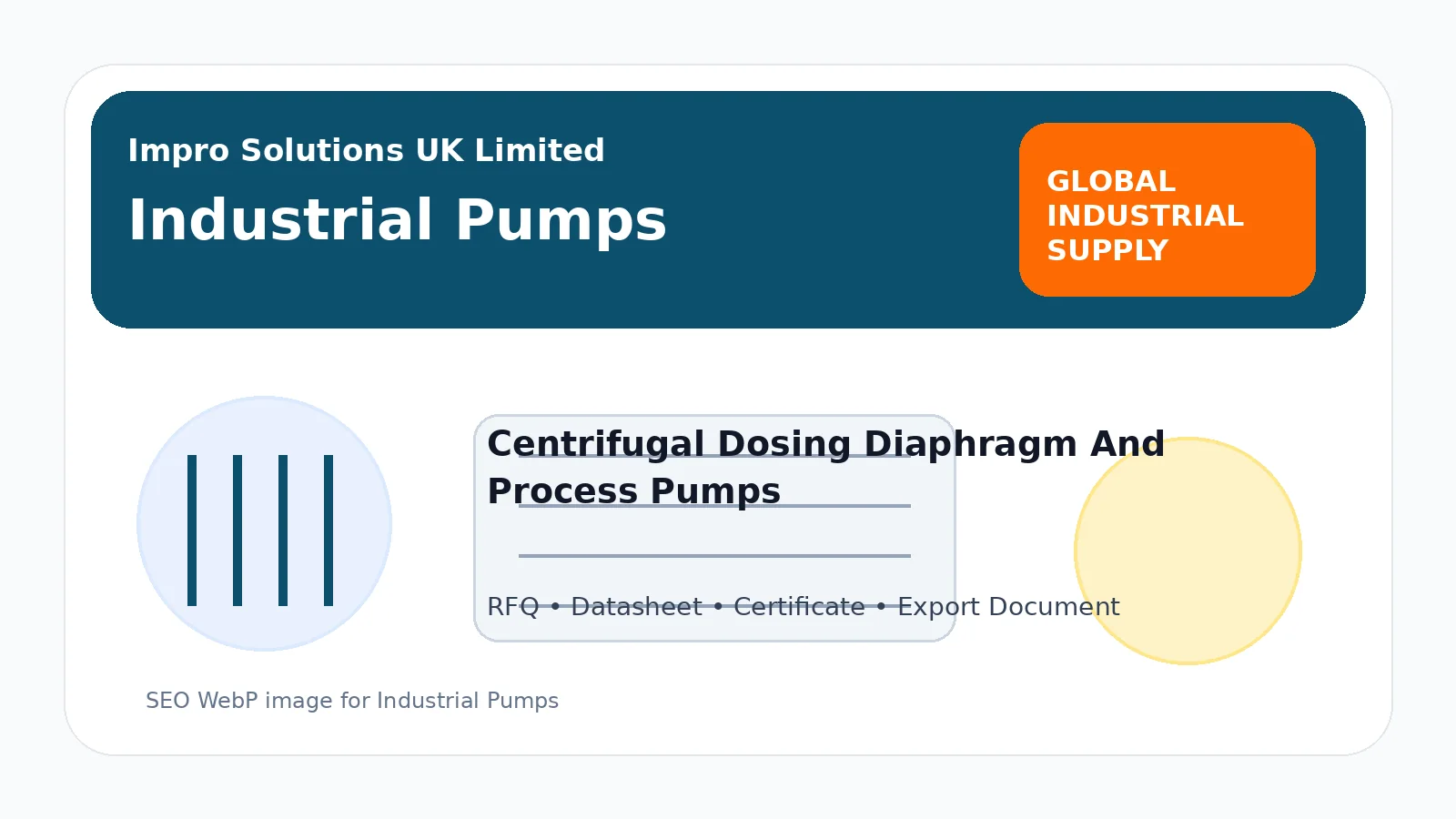 Industrial Pumps buying guide for cooling water, boiler feed, chemical dosing and wastewater from Impro Solutions UK Limited