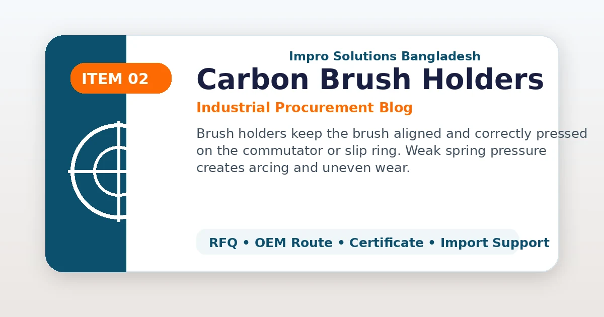 carbon brush holder spring pressure terminal flex industrial motor
