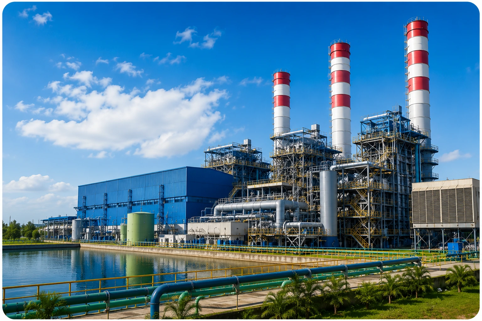 Power generation facility representing outsourced industrial procurement support