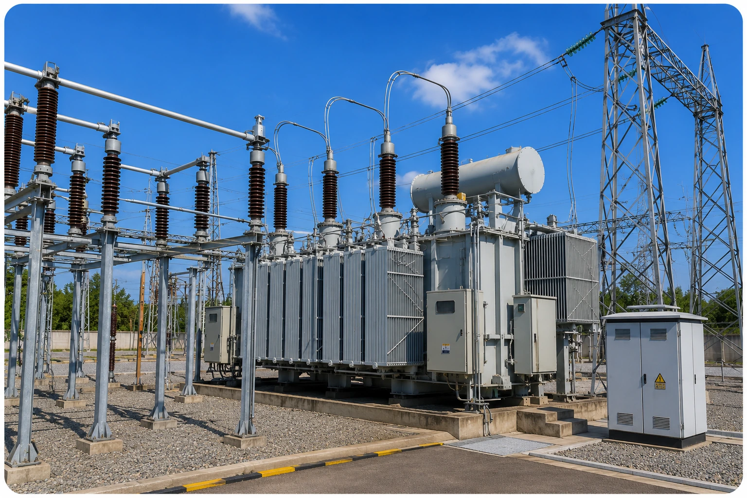 Electrical grid and substation equipment representing supplier and stock verification